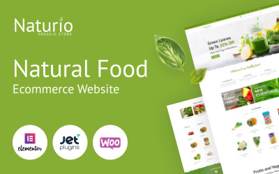 Naturio Food Store Template Elementor WooCommerce Teması