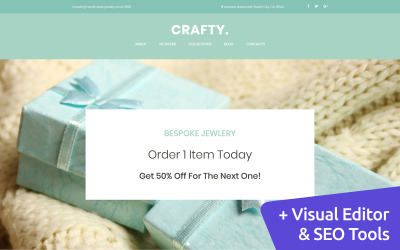 Plantilla Moto CMS 3 "Handmade Jewelry Artist" #66353