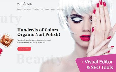 Plantilla Moto CMS 3 "Poli Nails - Nail Salon" #66351