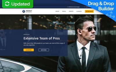 Protect - Security Servces MotoCMS 3 Landing Page Template