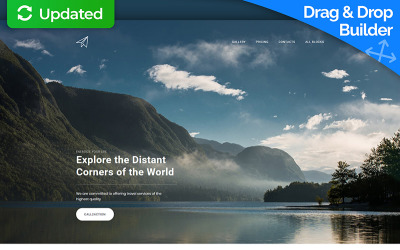 Responsive Skyline - Travel Agency MotoCMS 3 Landing Page Template Açılış Sayfası #66367