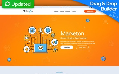 Responsivt SEO Landing Page-mall #66383