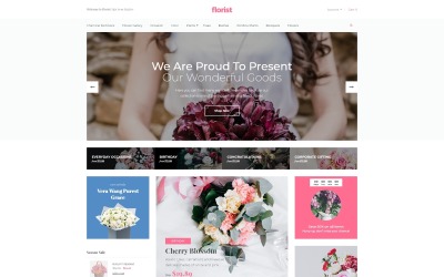 Responsywny szablon OpenCart Flower Shop Responsive #66302