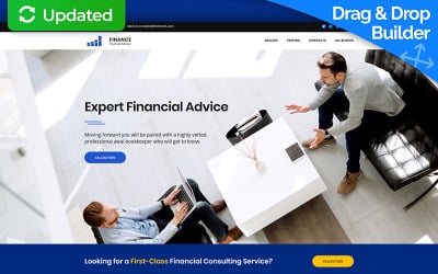 Responzivní Šablona mikrostránek "Financial Advisor MotoCMS 3" #66382