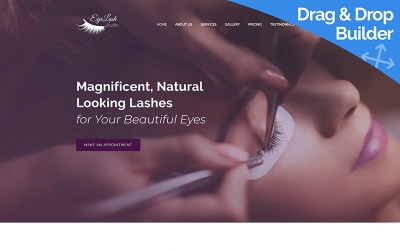 Reszponzív Eyelash Extension Studio Moto CMS 3 sablon 66395