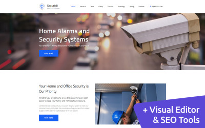 Securiali - Plantilla de sistema de seguridad Premium Moto CMS 3