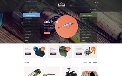 Shooter - Modèle OpenCart réactif pour la pêche