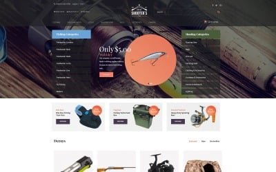Shooter&#039;s - Fishing Responsive OpenCart Template