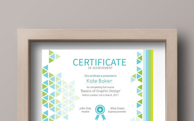 Triangles IT Certificate Template 66327