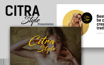 Citra stílusú kreatív bemutató PowerPoint sablon