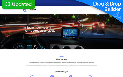 GPS Tracking Premium Templates Moto CMS 3 №66400