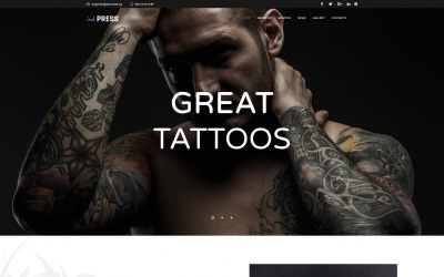 InkPress - HTML-шаблон Moto CMS для тату-салона №66420