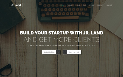 Plantilla Muse "Jr.land - Responsive Landing Page" #66479