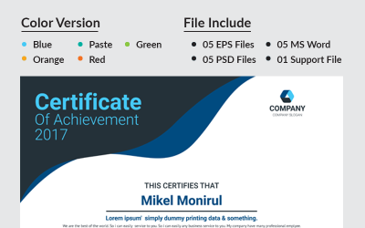 "Press" modèle de certificat #66496