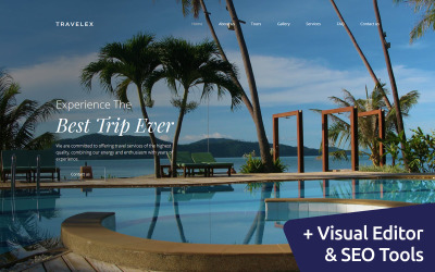 Responsive Travel Agency Premium Moto Cms 3 #66405