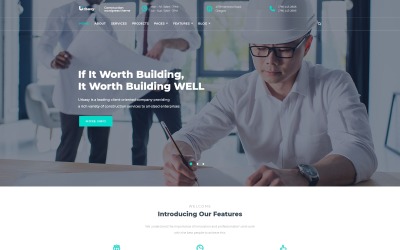 "Urbasy - Construction Company" - адаптивний WordPress шаблон №66468