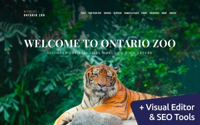 Vida selvagem - modelo Zoo Premium Moto CMS 3