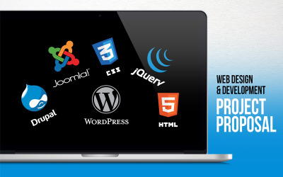Web Design &amp; Development - Project Proposal PowerPoint template