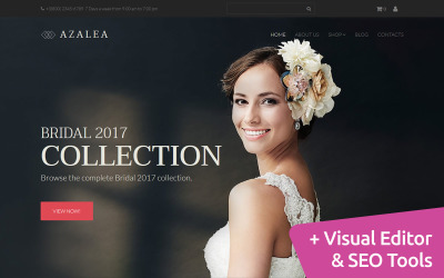 Azalea - Esküvői üzlet MotoCMS e-kereskedelmi sablon