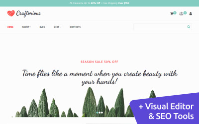 Craftorious - Handmade Gift Shop MotoCMS E-Commerce-Vorlage