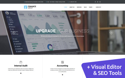Финансовая группа - Шаблон Moto CMS 3 для бухгалтерского учета и аудита