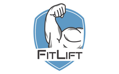 Gratis fitness- en sportlogosjabloon