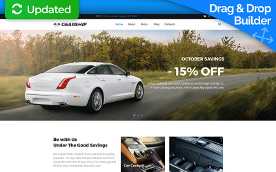 GearShip - Modello di e-commerce MotoCMS per negozio di ricambi auto