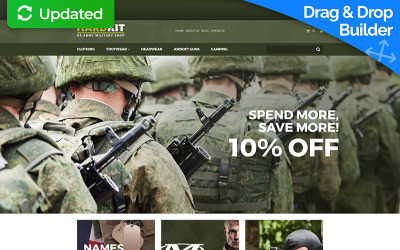 HardKit - MotoCMS E-Commerce-Vorlage des US Army Military Store
