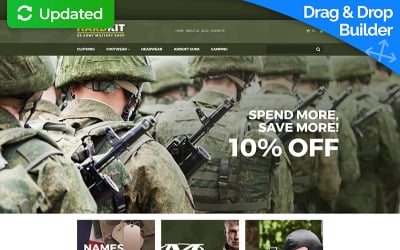 HardKit - US Army Military Store MotoCMS Ecommerce Template