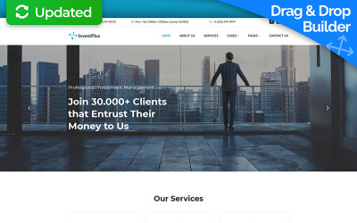 Invest Plus - Investment Company Templates Moto CMS 3 №66548