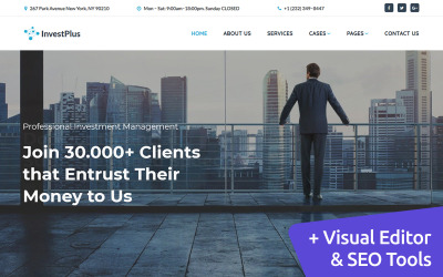 Invest Plus - šablona investiční společnosti Moto CMS 3