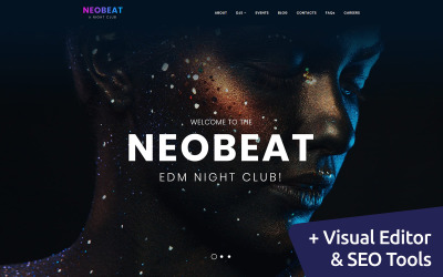 Moto CMS 3 Template namens "Night Club & Entertainment" #66514