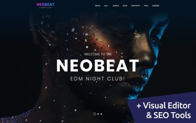 Night Club &amp;amp; Entertainment Moto CMS 3 Template