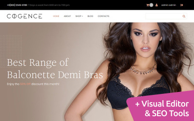 Responsive Cogence - Lingerie Store MotoCMS Ecommerce Template Motocms E-Ticaret #66555
