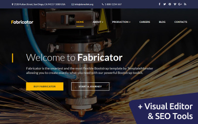 Responsivt Fabricator - Industrial Moto CMS 3-mall #66531
