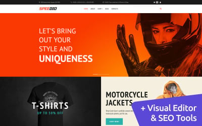 Speedio - Sklep z wyposażeniem samochodów i motocykli Szablon e-commerce MotoCMS