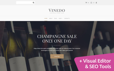 Vinedo - Modèle de commerce électronique MotoCMS pour magasin de vins