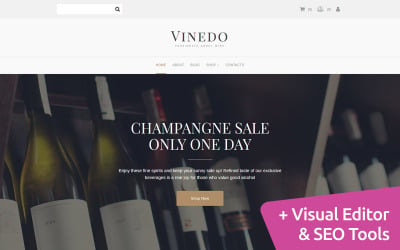 Vinedo - Vinbutik MotoCMS e-handelsmall
