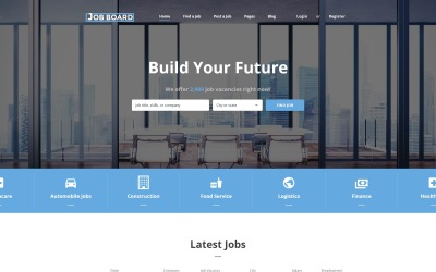 Reszponzív Job Board - Job Portal Responsive Website Template Weboldal sablon 66601