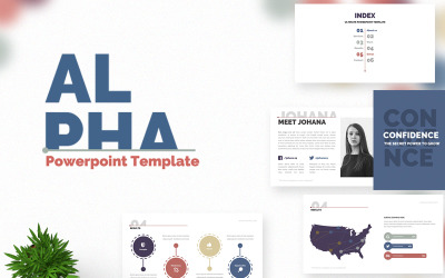 "Alpha Presentation PowerPoint Template" - PowerPoint шаблон №66755