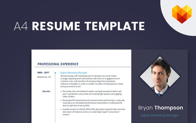 Bryan Thompson - Szablon CV menedżera ds. Marketingu cyfrowego