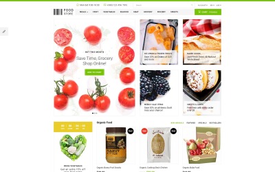 Loja de alimentos - modelo OpenCart responsivo