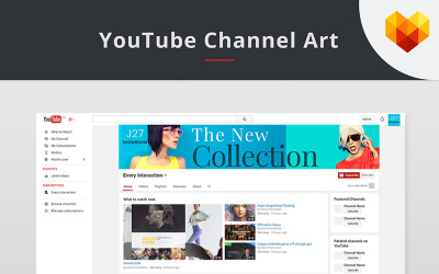Шаблон обкладинки YouTube для магазину моди для соціальних мереж