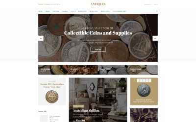 Antiques - Collectible Coins &amp; Supplies OpenCart Template