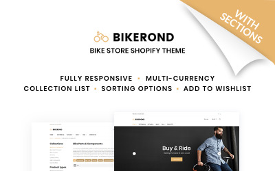 BikeRond - Bike Shop érzékeny Shopify téma