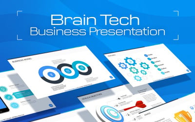 BrainTech PPT-dia&amp;#39;s voor zakelijke consultancy PowerPoint-sjabloon