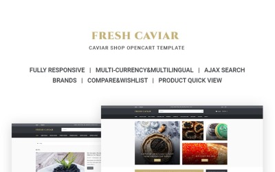 Caviar fresco - modelo de OpenCart para loja de caviar