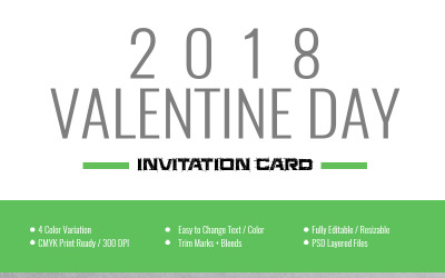 Diseño de tarjeta de invitación de fiesta especial de San Valentín - Plantilla de identidad corporativa