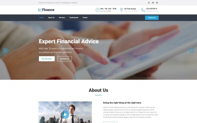 Finance - Modèle de page de destination HTML5 pour conseiller financier