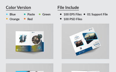 10 Bi-Fold Brochure - Huisstijlsjabloon